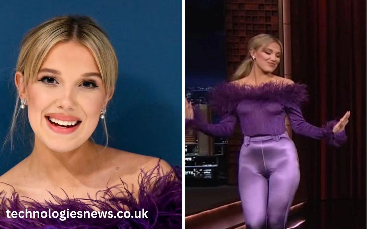 millie bobby brown purple pants